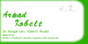 arpad kobelt business card